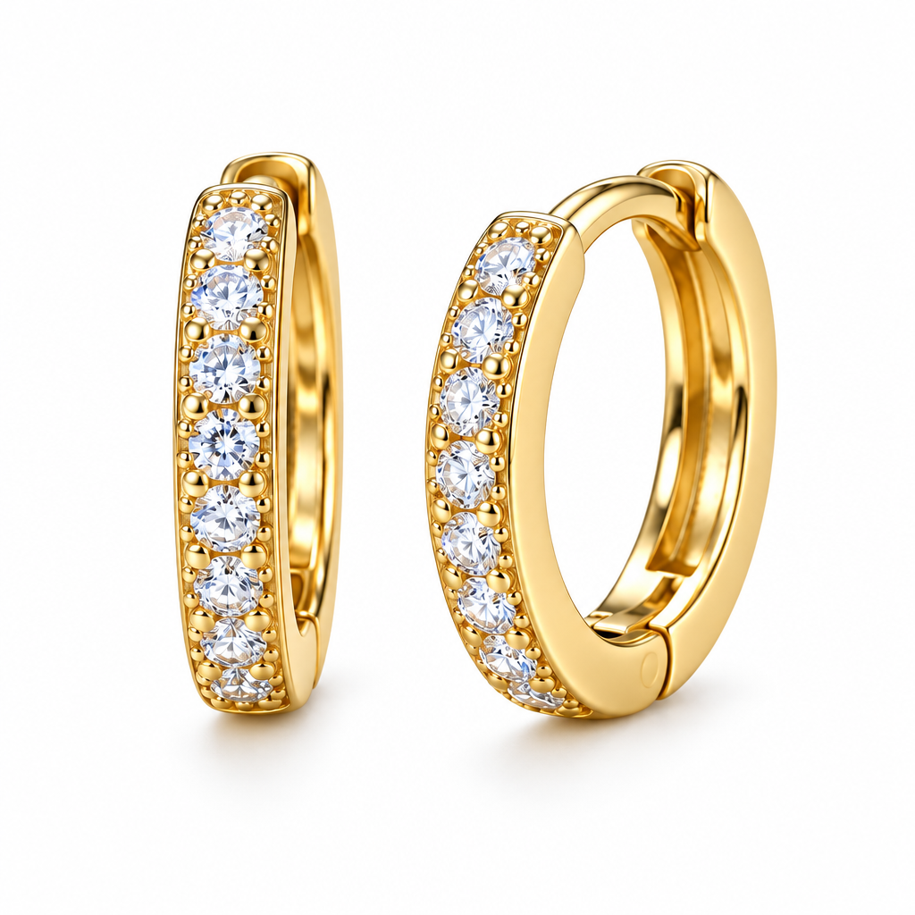 Varenmere™ Pavé Huggie Hoop Earrings