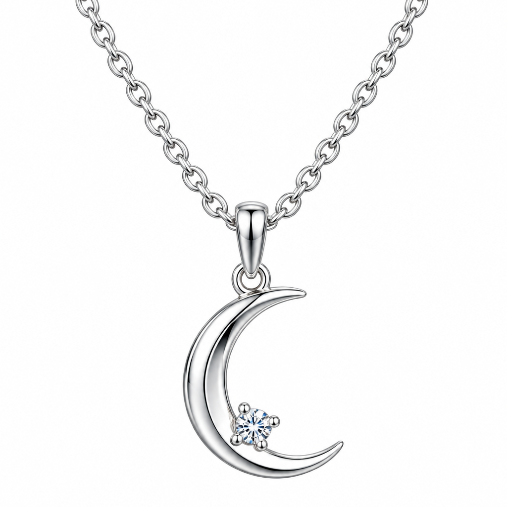 Varenmere™ Crescent Moon Crystal Necklace