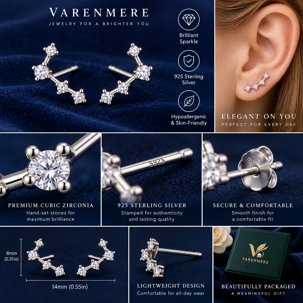 Varenmere™ Crystal Constellation Stud Earrings