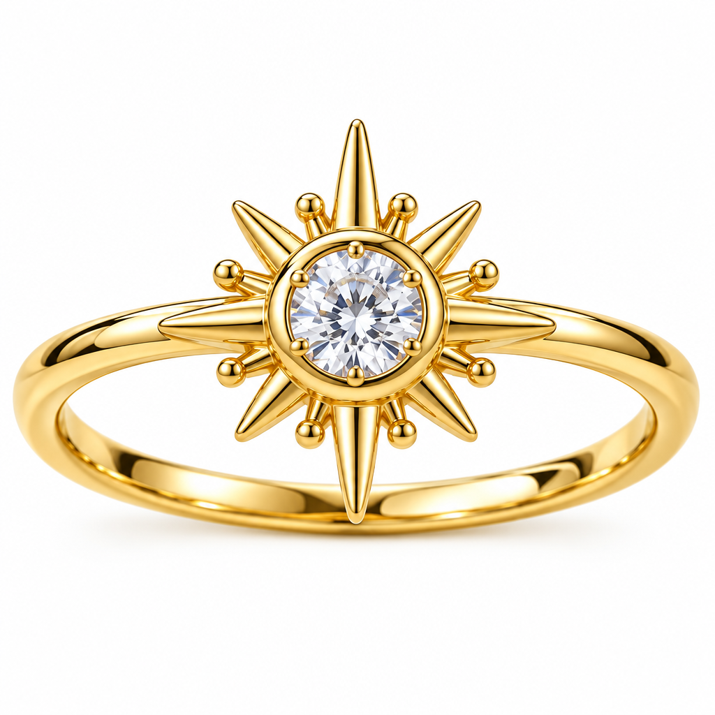 Varenmere™ Sunburst Crystal Statement Ring