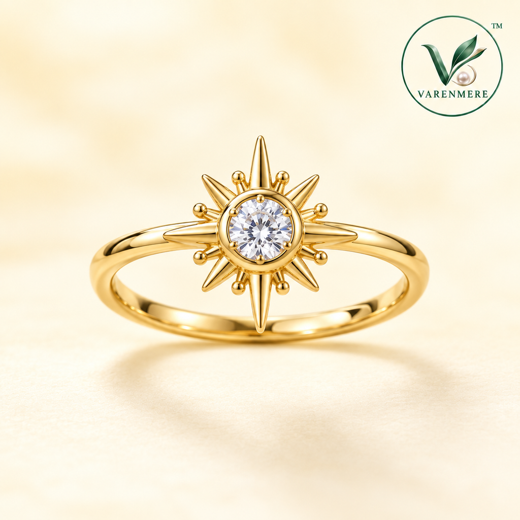 Varenmere™ Sunburst Crystal Statement Ring