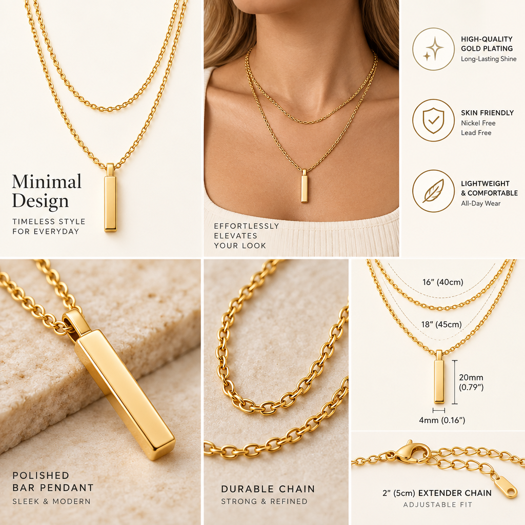 Varenmere™ Double-Layer Bar Necklace