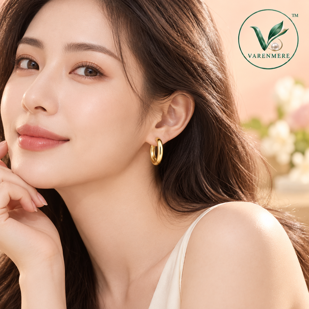 Varenmere™ Sculpted Oval Hoop Earrings