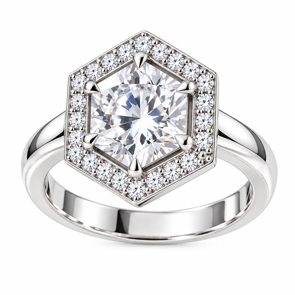 Varenmere™ Hexagon Crystal Statement Ring