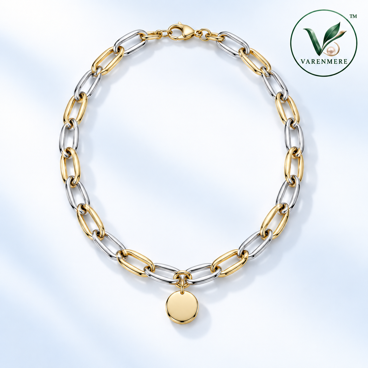Varenmere™ Mixed-Metal Link Pendant Necklace