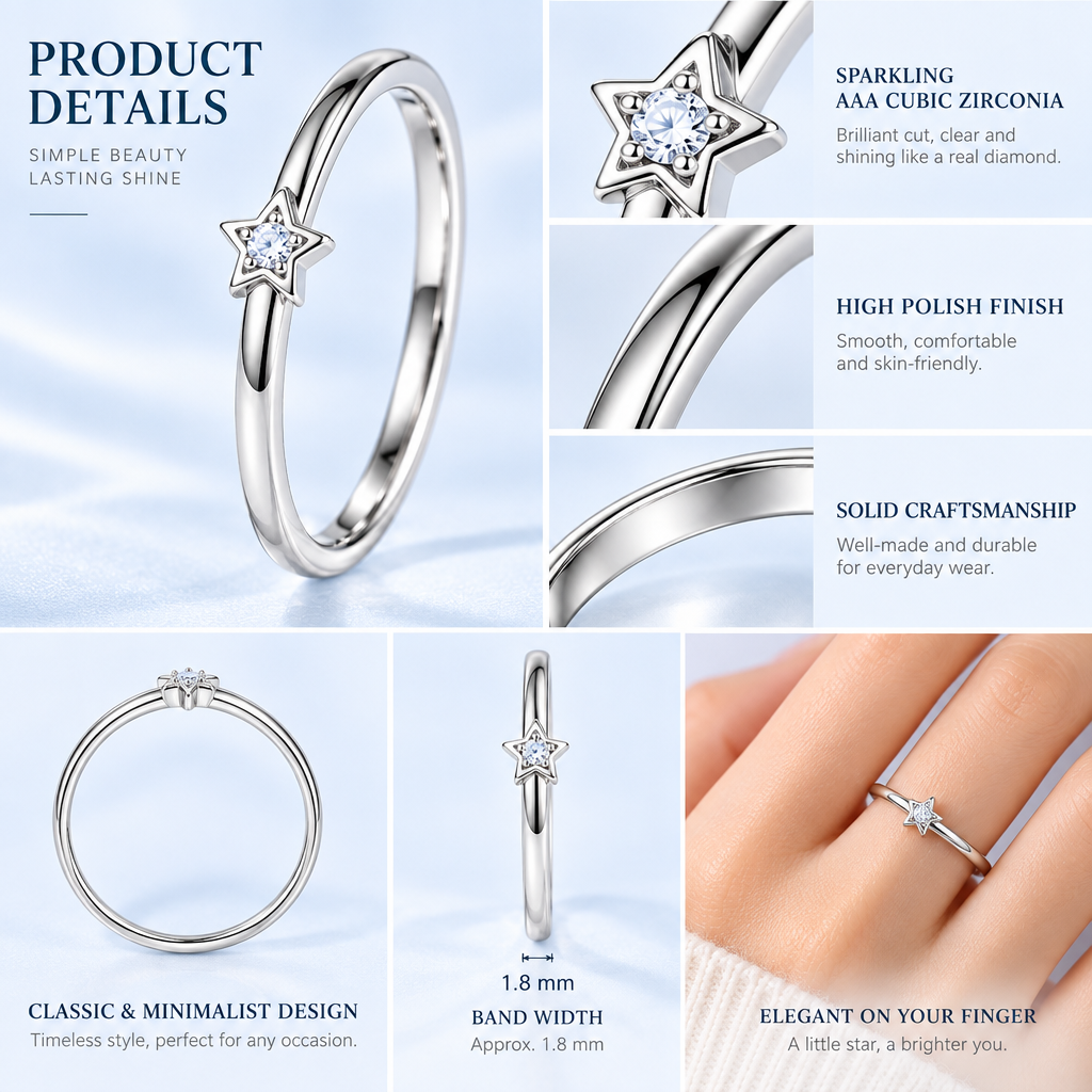 Varenmere™ Celestial Star Stacking Ring