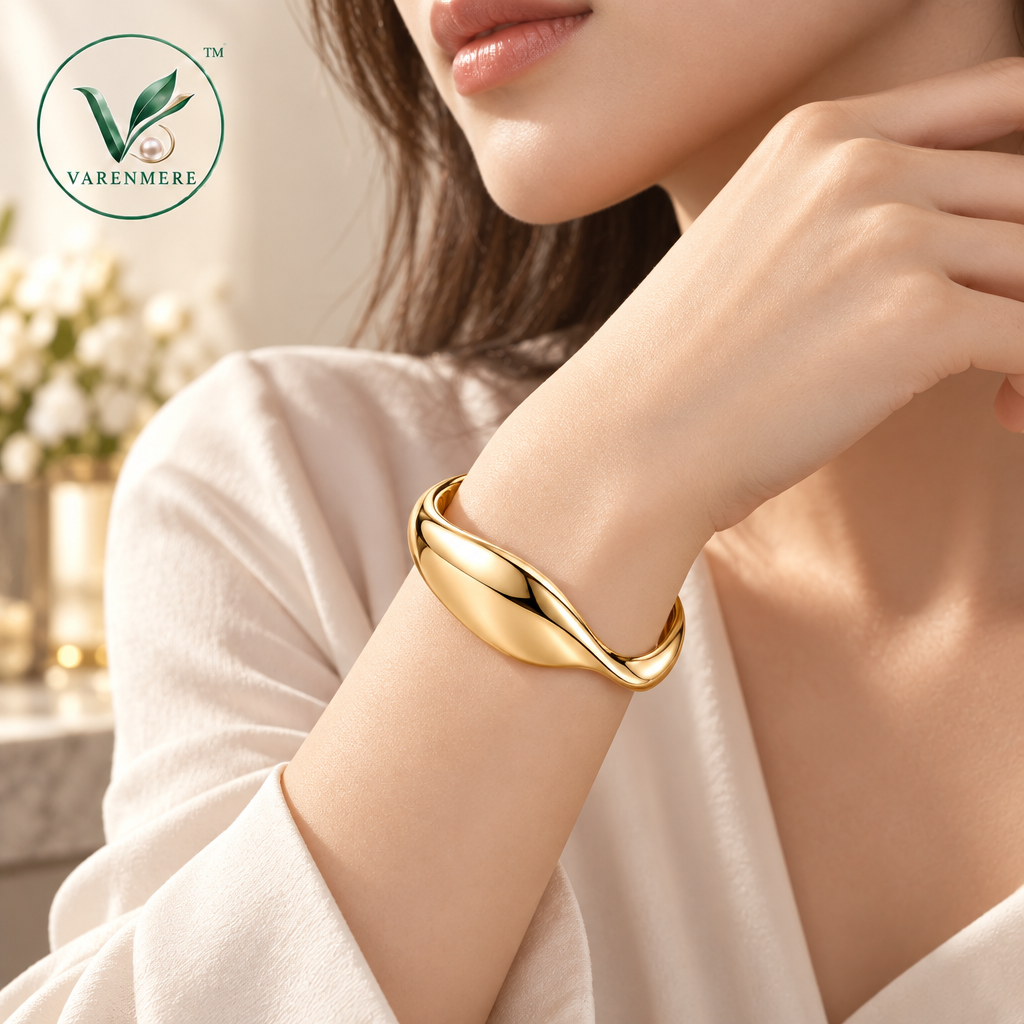 Varenmere™ Sculptural Open Cuff Bracelet