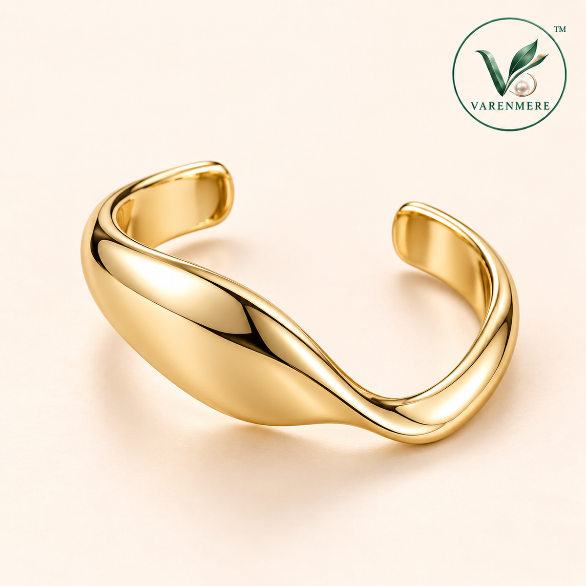 Varenmere™ Sculptural Open Cuff Bracelet
