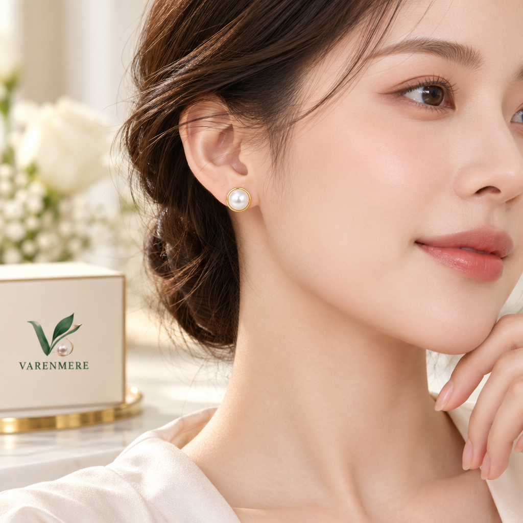 Varenmere™ Classic Pearl Stud Earrings