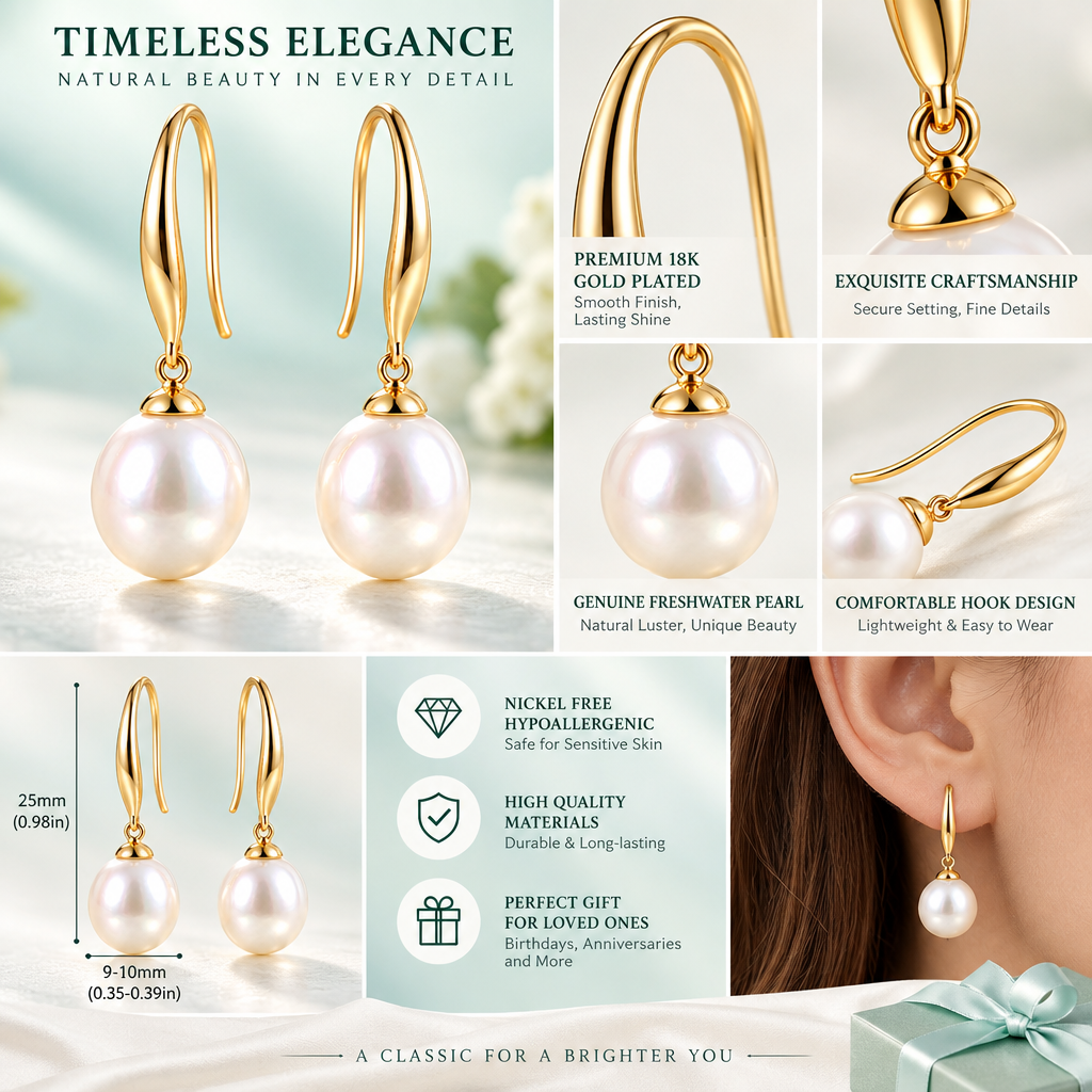 Varenmere™ Freshwater Pearl Drop Earrings